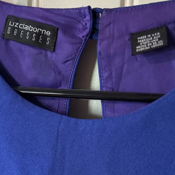 3/for $15 🍒 LIZ CLAIBORNE Royal Blue Sheath Mini Dress (Size 12) 💙 - Picture 5 of 11